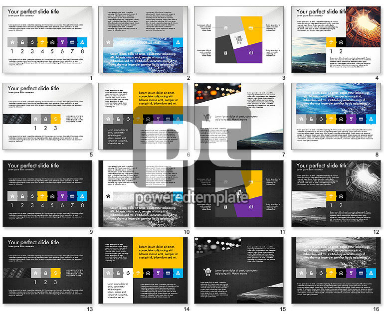 Modèle de présentation créative en style design plat