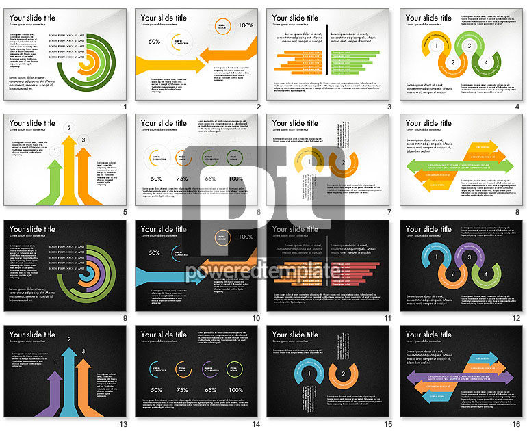 Ensemble de diagramme de processus Arrow