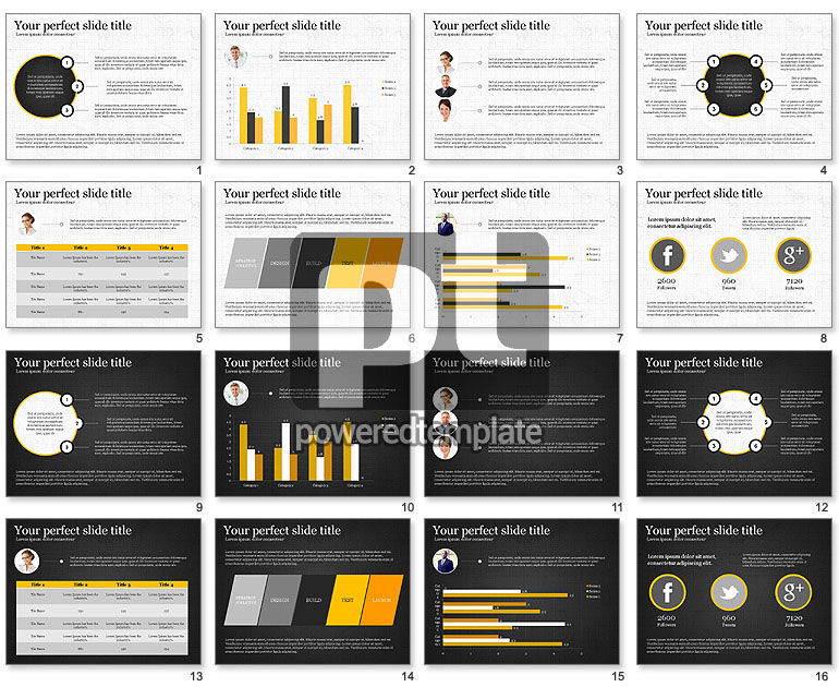 Flat Designed Report Template