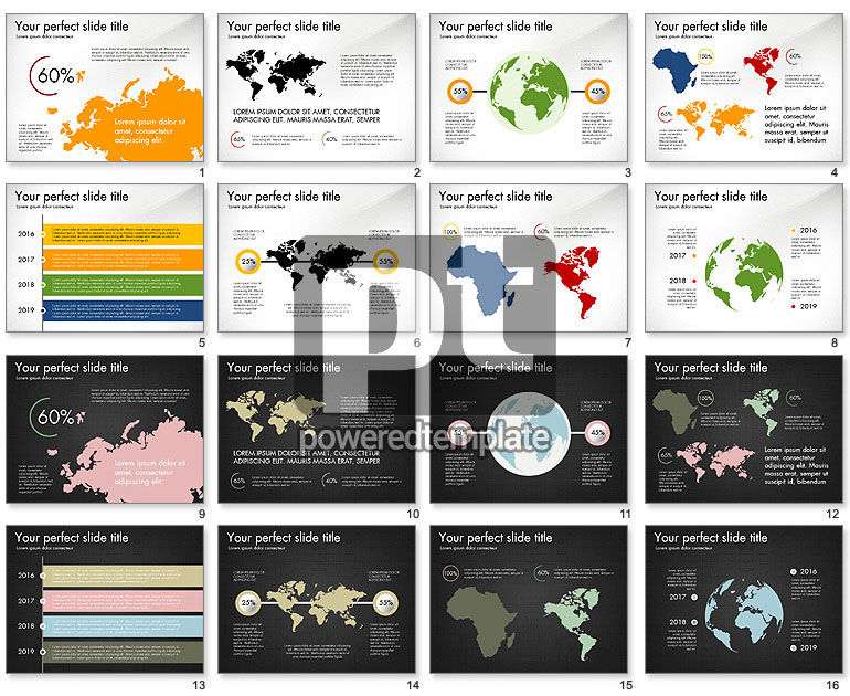 Continents Infographics