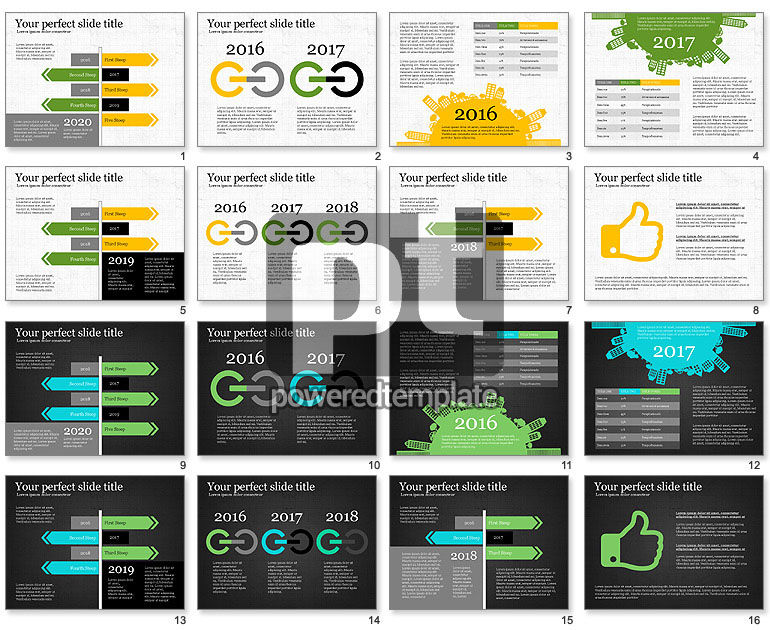 Fasen en stappen infographics