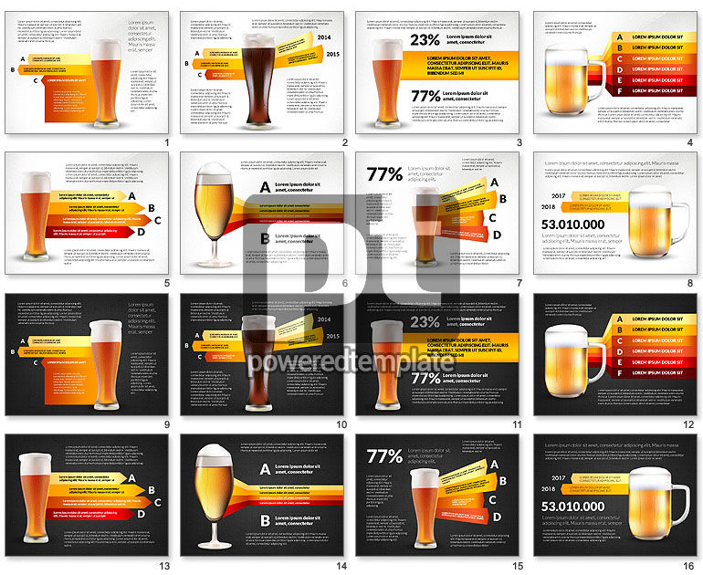 맥주 infographics 프리젠 테이션 데크