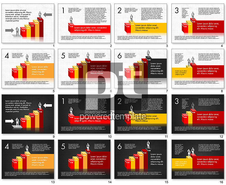 Concept de diagramme des étapes professionnelles