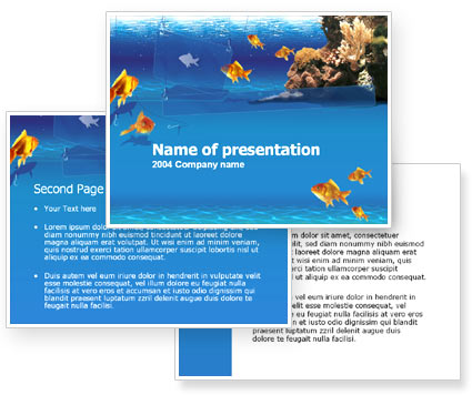 Blue Waters with Fish PowerPoint Template - PoweredTemplate.com | 3 ...