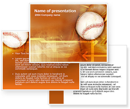 Baseball Ball PowerPoint Template - PoweredTemplate.com | 3 Backgrounds ...