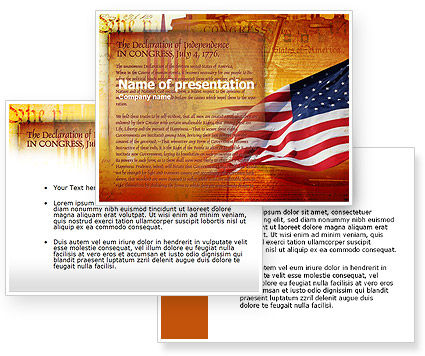 Declaration Of Independence PowerPoint Template - PoweredTemplate.com ...