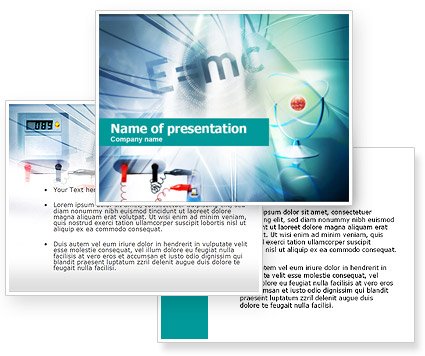 Physics Lessons PowerPoint Template - PoweredTemplate.com | 00561 | 3 ...