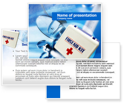 First Aid Kit PowerPoint Template - PoweredTemplate.com | 00640 | 3 ...