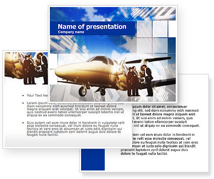 Private Jet PowerPoint Template - PoweredTemplate.com | 3 Backgrounds ...