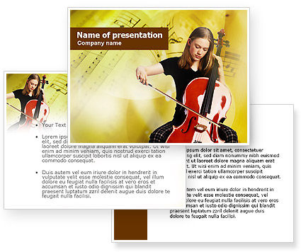 Cello PowerPoint Template - PoweredTemplate.com | 3 Backgrounds, 3 ...