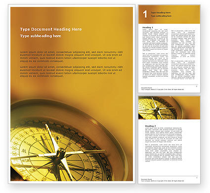 Compass Word Template 01284 | PoweredTemplate.com