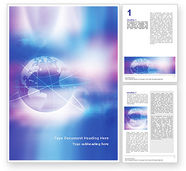 Blue Earth Abstract Word Template