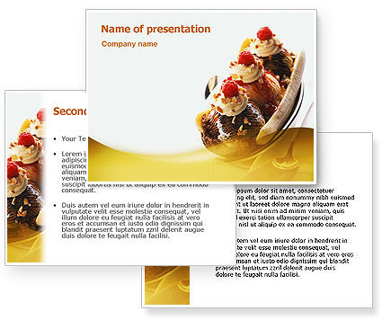 Banana Split PowerPoint Template - PoweredTemplate.com | 3 Backgrounds ...