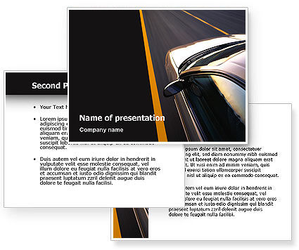 Car On Highway PowerPoint Template - PoweredTemplate.com | 3 ...