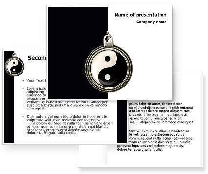 Yin Yang PowerPoint Template - PoweredTemplate.com | 3 Backgrounds, 3 ...