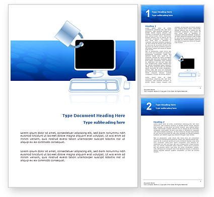 Computer Software Word Templates Design, Download now | PoweredTemplate.com