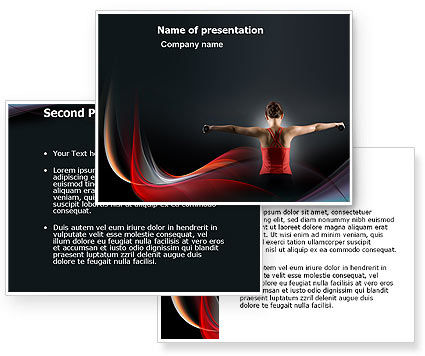 Fit Body PowerPoint Template - PoweredTemplate.com | 3 Backgrounds, 3 ...