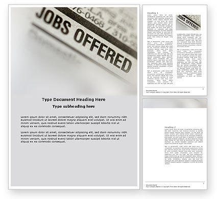 newspaper template for job advertisements