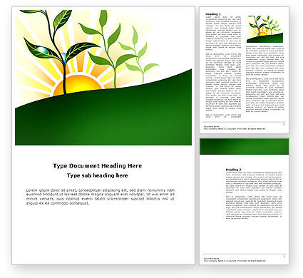 Plant Word Templates Design, Download now | PoweredTemplate.com