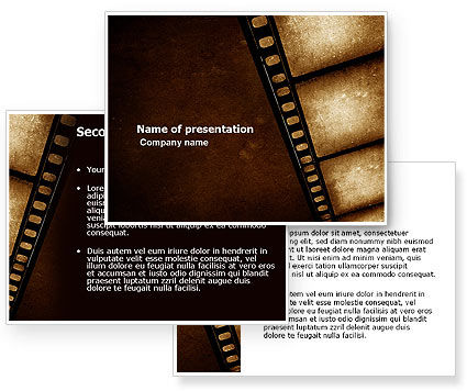 Movie Strip PowerPoint Template - PoweredTemplate.com | 03652 | 3 ...