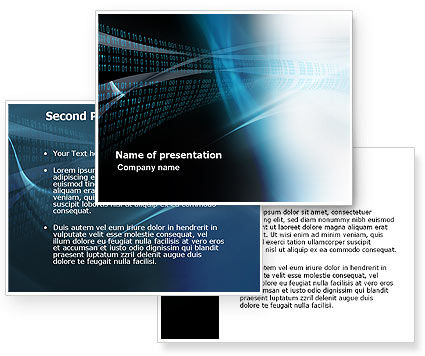 Digital Stream PowerPoint Template - PoweredTemplate.com | 3 ...