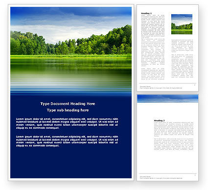  Landscape Word Template  03688 PoweredTemplate com