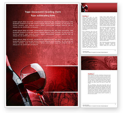 Wine Glass Brochure Template Design And Layout Download Now 04235 Poweredtemplate Com Wine Brochure Template Free