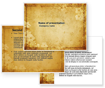 Grunge Flower Texture PowerPoint Template - PoweredTemplate.com | 3 ...