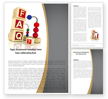 Faq Word Templates Design Download now PoweredTemplate com