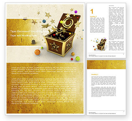 Magic Box Word Template 05009 | PoweredTemplate.com