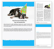 Happy Birthday Puppy Word Template