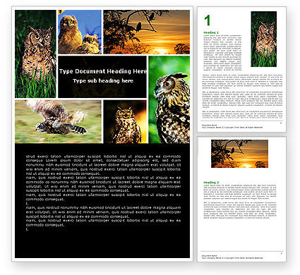 Owl Collage Word Template 05395 Edtemplate