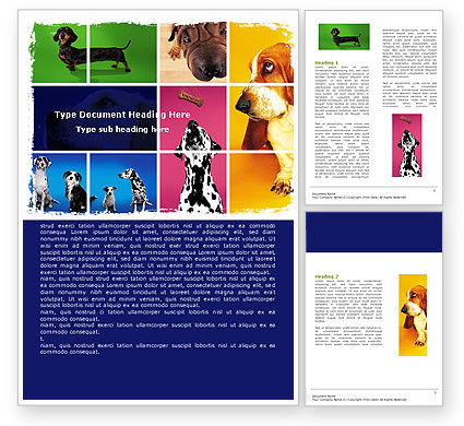 Plantilla de Word - raza canina | 05529 | PoweredTemplate.com