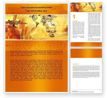 Logistics Word Templates Design, Download now | PoweredTemplate.com