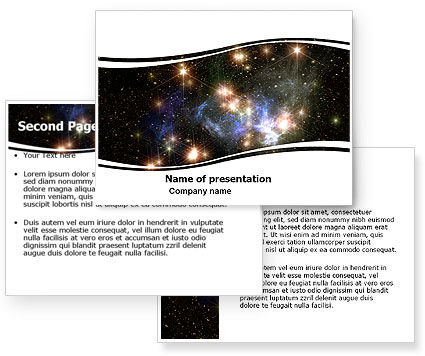 Universe PowerPoint Template - PoweredTemplate.com | 3 Backgrounds, 3 ...