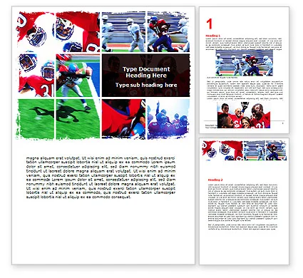 Football Team Word Templates Design, Download now | PoweredTemplate.com