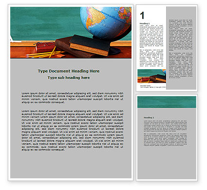 Plantilla de Word - clase de geografia | 06767 | PoweredTemplate.com