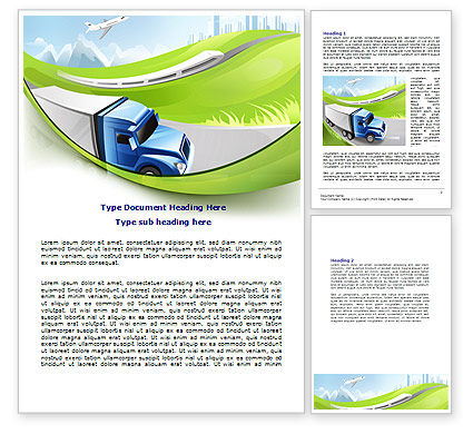 Transport Company Word Templates Design Download now PoweredTemplate com