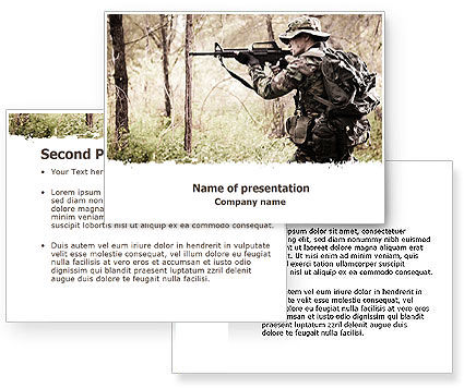 Camouflage Soldier PowerPoint Template - PoweredTemplate.com | 07766 ...
