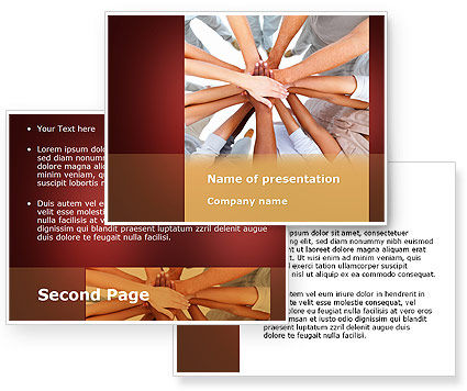 Joined Hands PowerPoint Template - PoweredTemplate.com | 3 Backgrounds ...