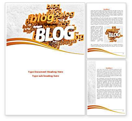 Abstract Blog Word Template 08381 | PoweredTemplate.com
