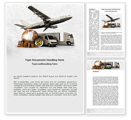 Shipping Service Word Template 08751 | PoweredTemplate.com