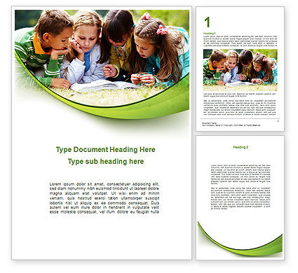 Childrens Reading Book Word Template 075 Poweredtemplate Com