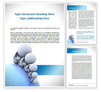 Population Growth Word Template 08991 | PoweredTemplate.com