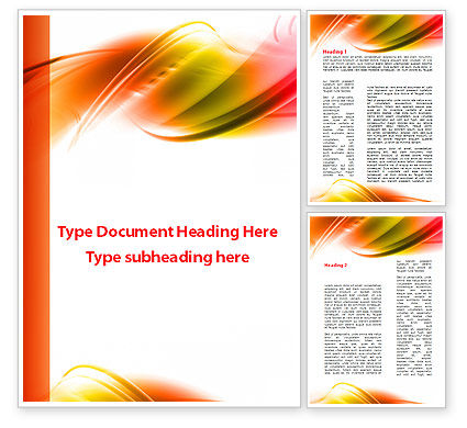 Abstract Red Yellow Garrote Word Template 09380 | PoweredTemplate.com