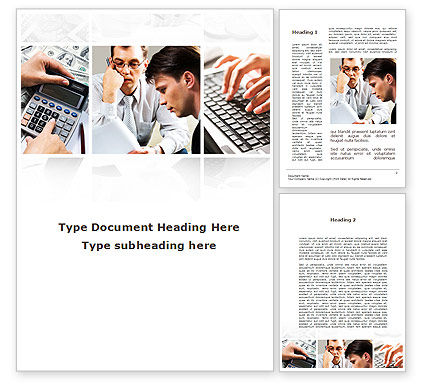 Plantilla de Word - trabajo contable | 09601 | PoweredTemplate.com