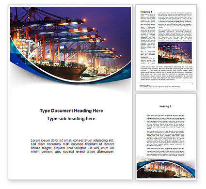 Port Of The Seas Word Template 09655 Edtemplate