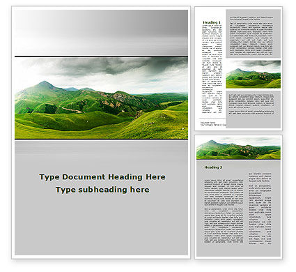 Landscape Word Templates Design, Download now | PoweredTemplate.com