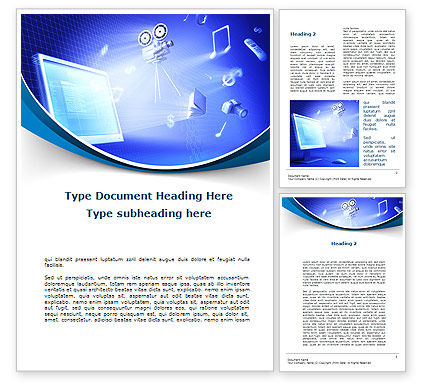 Computer Science Word Templates Design, Download now | PoweredTemplate.com