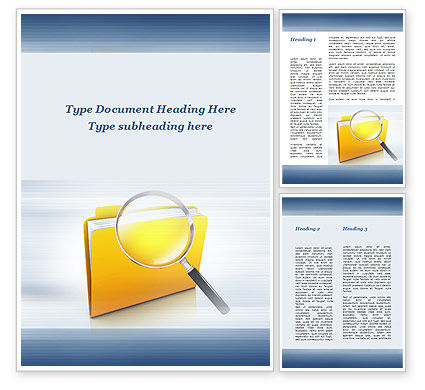 Dossier Word Templates Design, Download now | PoweredTemplate.com